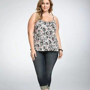 Torrid Floral Swing Tank Top Size 0X